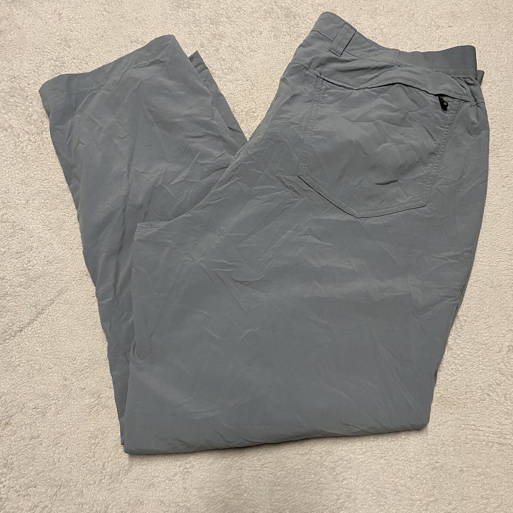 Simms Fishing Pants Mens 40 Blue Gray Nylon Lightweight Outdoors Stretch Waist